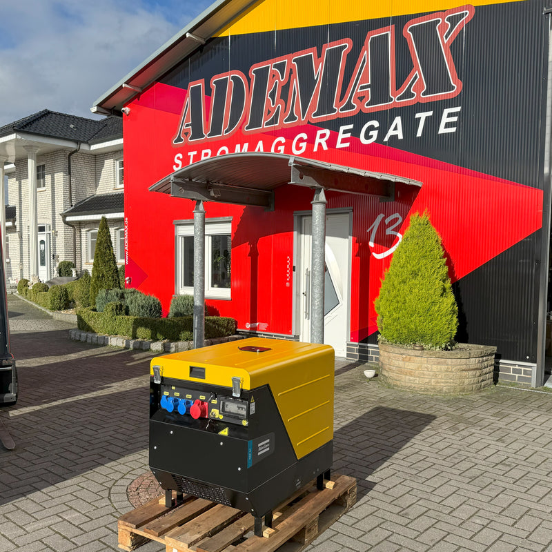 6,9kVA Atlas Copco Diesel Stromaggregat QEP S7 230 & 400 V